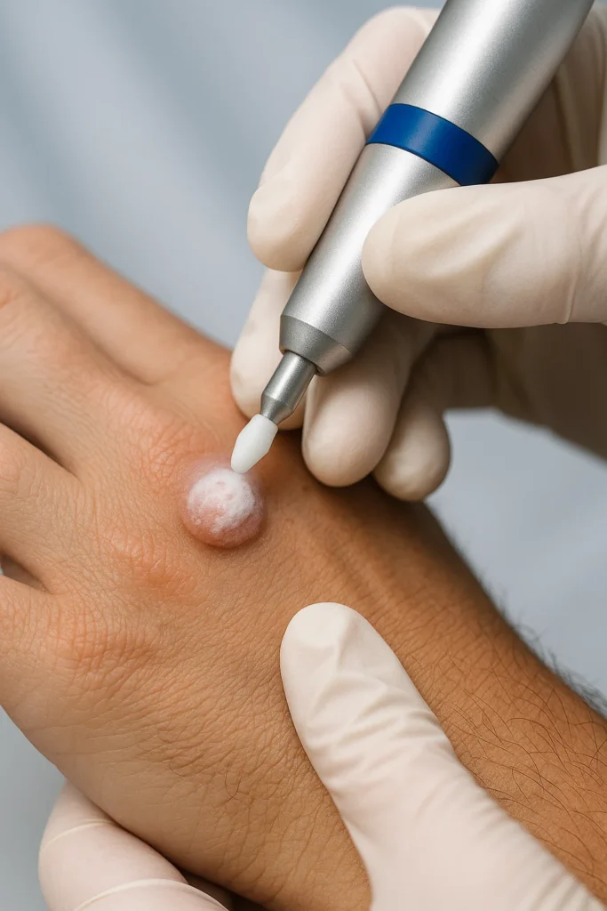 example of wart removal Stoke-upon-Trent using cryopen