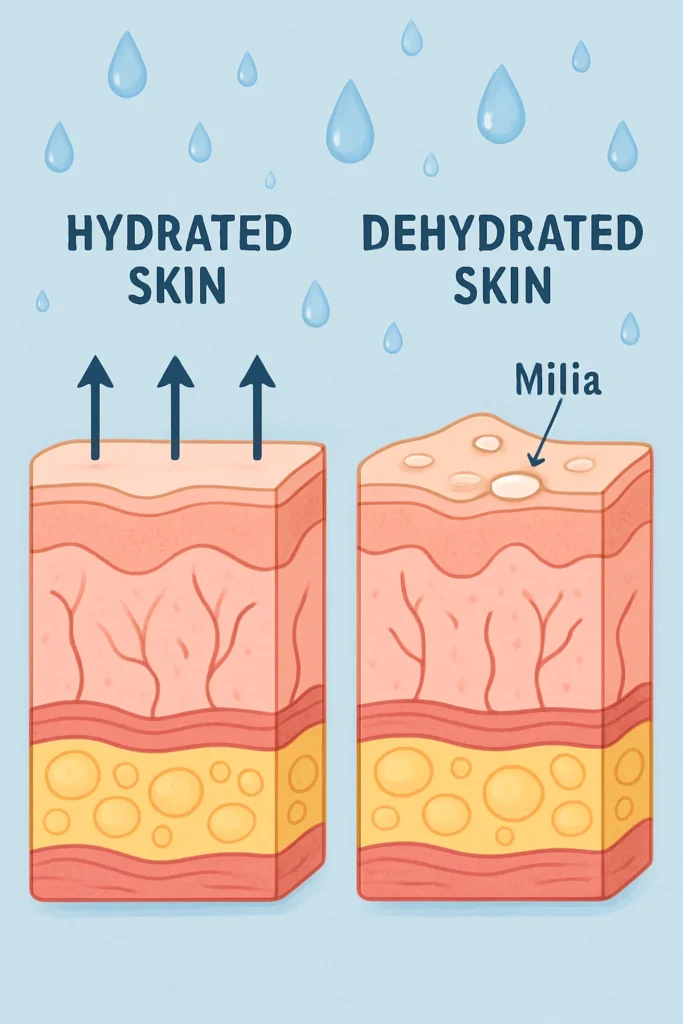 The importance of hydration and milia production Stoke-upon-Trent