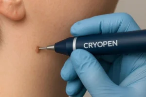 Person receiving skin tag removal Stoke-upon-Trent