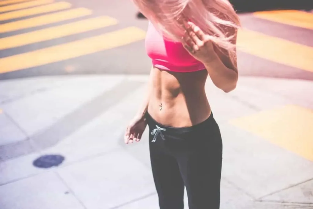 Woman with toned stomach after LA-EMS Body Sculpting Treatment Stoke-upon-Trent