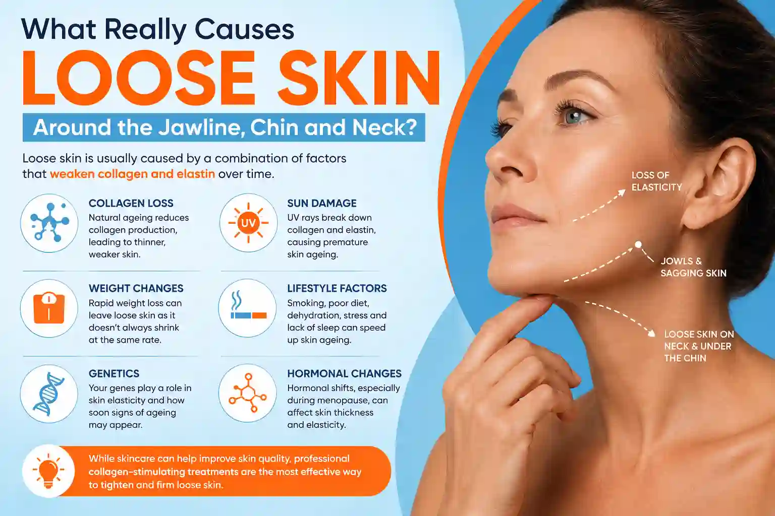 What Really Causes Loose Skin Around the Jawline, Chin and Neck Stoke-upon-Trent?